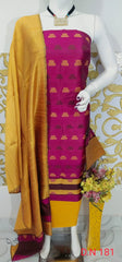 Bulk Price Elegant Handloom Weaved Raw Silk Suit in Faleure Dupion Fabric