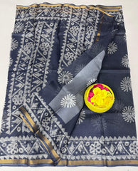 Bulk Price Pure Silk Kota Doria Hand Batik Saree