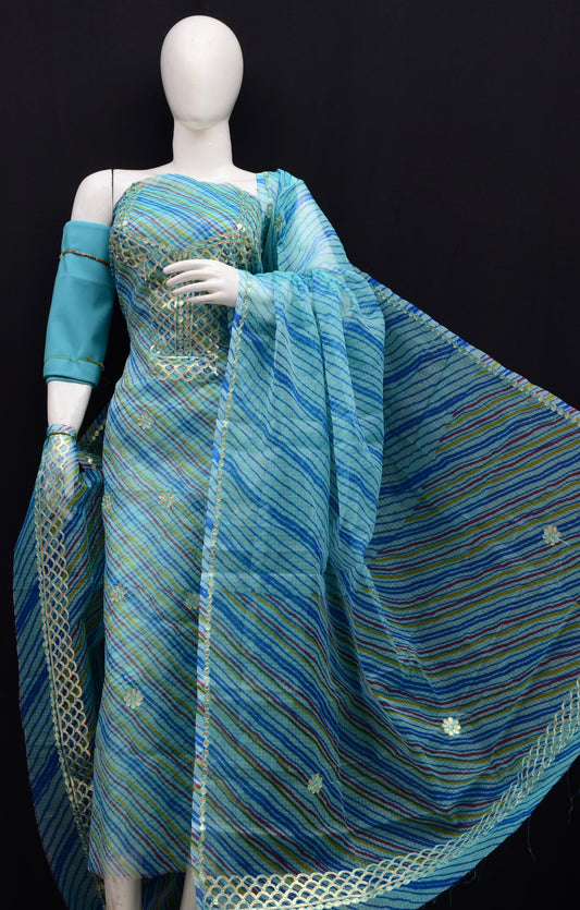 Bulk Price Pure Cotton Gota Patti Lehriya Print Suits