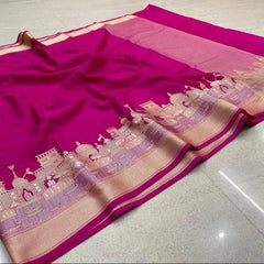 Bulk Price Exquisite Banarasi Semi Katan Dupion Silk Saree