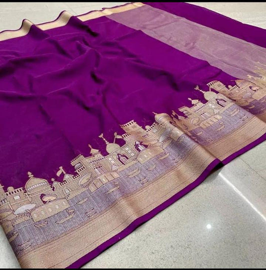 Wholesale Price Exquisite Banarasi Semi Katan Dupion Silk Saree