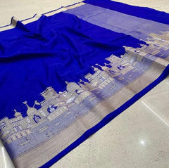 Wholesale Price Exquisite Banarasi Semi Katan Dupion Silk Saree