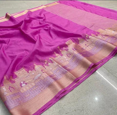 Wholesale Price Exquisite Banarasi Semi Katan Dupion Silk Saree