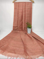 Bulk Quantity Handwoven Cotton Baswada Silk Saree With Flag Strip Lines