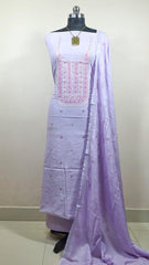 Wholesale Quantity Cotton Linen Digital Embroidery Suit