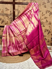 Wholesale Price Kota Tie Dye Viscose Silk Saree With Zari Border