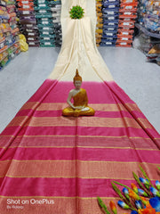 Wholesale Quantity Kota Woven Viscose Silk Saree With Zari Pallu