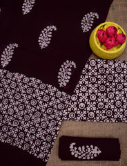 Bulk Quantity Hand Batik Printed Pure Cotton Dress Material Order Sample