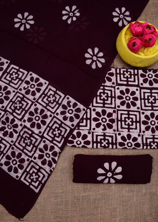 Wholesale Quantity Pure Cotton Hand Batik Printed Dress Material