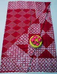 Wholesale Quantity Hand Batik MulMul Pure Cotton Printed Saree - Black Color
