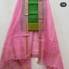 Wholesale Price Premium Mangalagiri Cotton Silk Dress Material with Gold Zari Border Order Sample