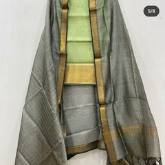 Wholesale Price Premium Mangalagiri Cotton Silk Dress Material with Gold Zari Border Order Sample
