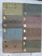 Set of 8 Sarees - Chiku Special Pure Cotton Embroidered Saree