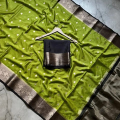 Bulk Price Semi Katan Soft Banarasi Silk Saree With Zari Buti Work