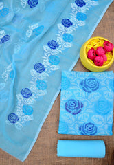 Wholesale Quantity Embroidered Kota Doria Work Dress Material