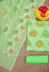 Wholesale Quantity Embroidered Kota Doria Work Dress Material