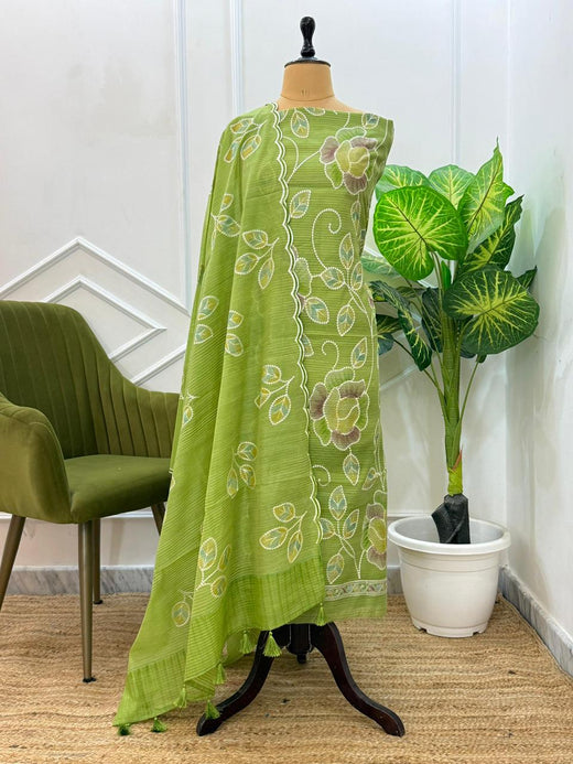 Wholesale Price Pure Mercerised Banarasi Kota Check Suit