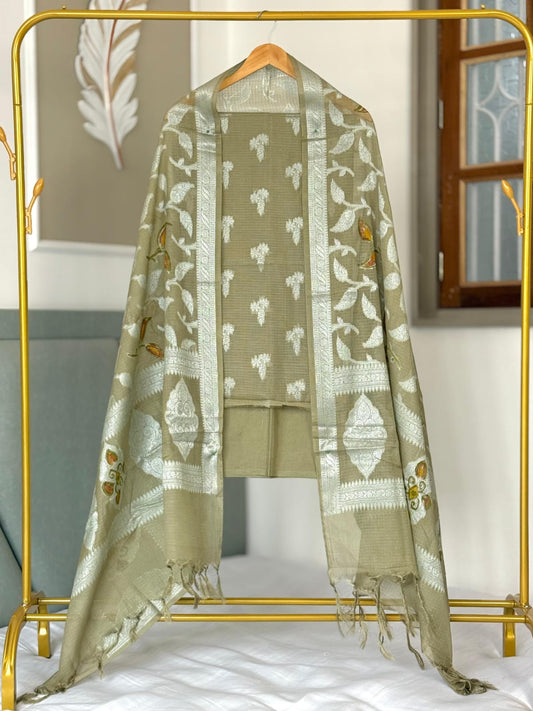 Wholesale Quantity Banarasi Pure Mercerised Kota Check Suit