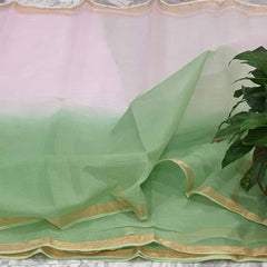 Wholesale Price Pure Cotton Plain Kota Double Color Saree