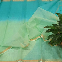 Wholesale Price Pure Cotton Plain Kota Double Color Saree