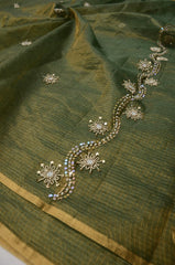 Wholesale Quantity Pure Tissue Silk Kota Doria Hand Work Saree