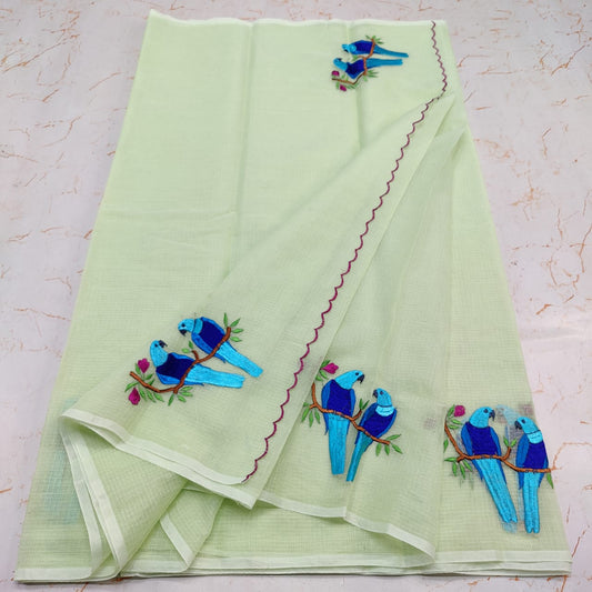 Wholesale Quantity Kota Doria Cotton Mix Embroidered Saree Order Sample
