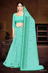 Set of 8 Sarees - Yashika Pure Cotton Embroidered Saree