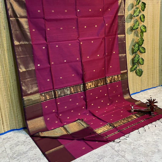 Wholesale Quantity Cotton Silk Butta Design Maheshwari Saree