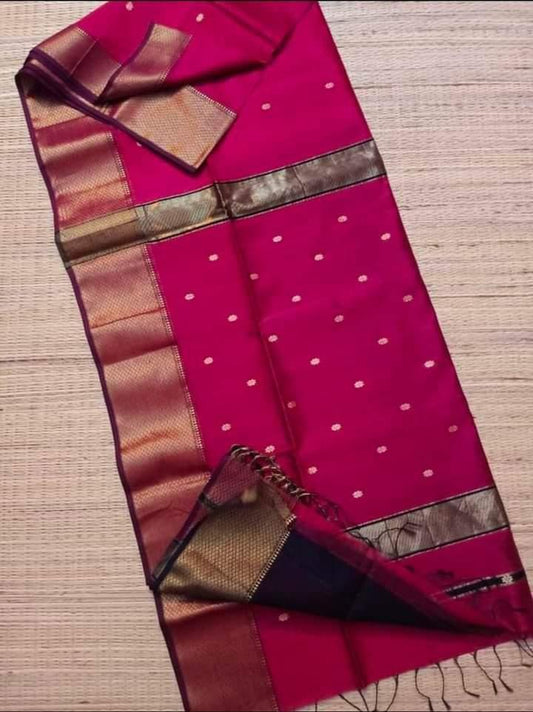 Wholesale Quantity Cotton Silk Butta Design Maheshwari Saree 8 Colors