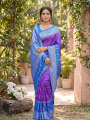 Wholesale Price Pochampalli Soft Silk Saree with Grand Ikat Woven Pallu Order Sample