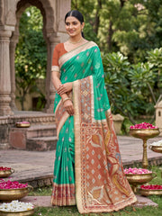 Wholesale Price  Pochampalli Soft Silk Saree with Grand Ikat Woven Pallu & Running Blouse Piece