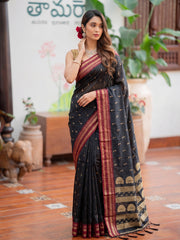 Bulk Quantity Soft Silk Gold Buti Woven Saree