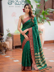 Bulk Quantity Soft Silk Gold Buti Woven Saree