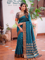 Bulk Quantity Soft Silk Gold Buti Woven Saree