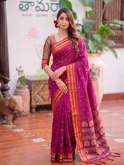 Bulk Quantity Soft Silk Gold Buti Woven Saree