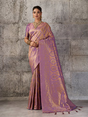 Wholesale Quantity Kanjivaram Silk Blend Woven Design Saree with Running Blouse Piece Order Sample